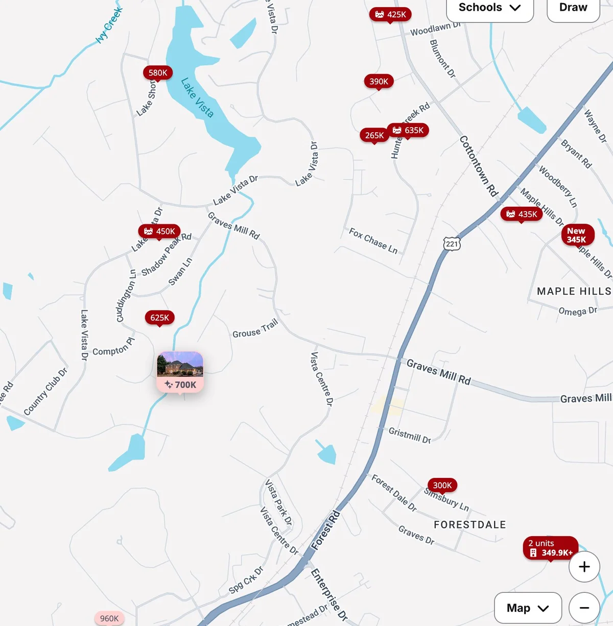 Local listing map