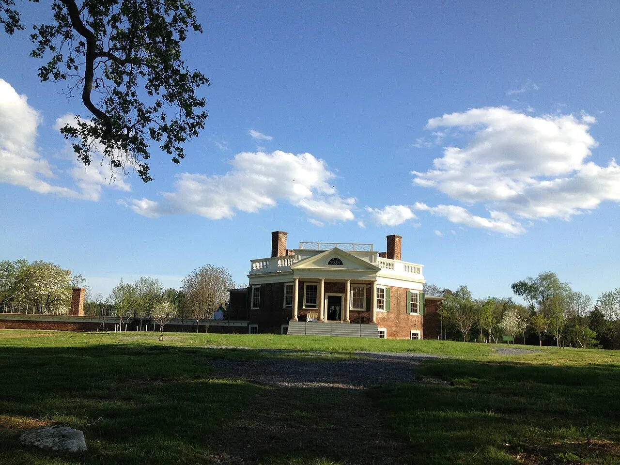 The north view across the lawn to Poplar Forest