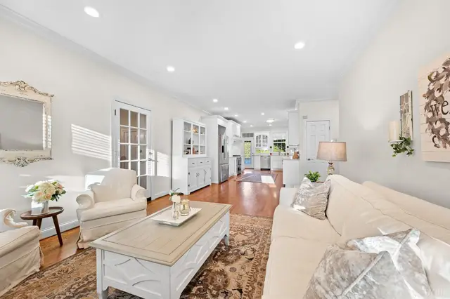 Living room looking toward the kitchen across the open floor plan at 1351 Country Estates Drive, Lowry VA