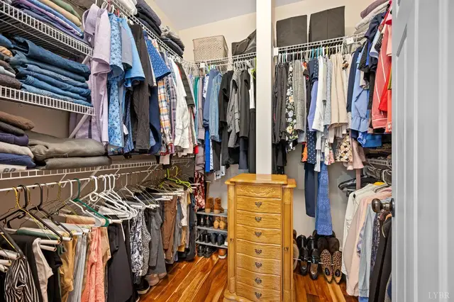 Walk-in closet with wire shelving at 2842 Chilton Road, Appomattox VA