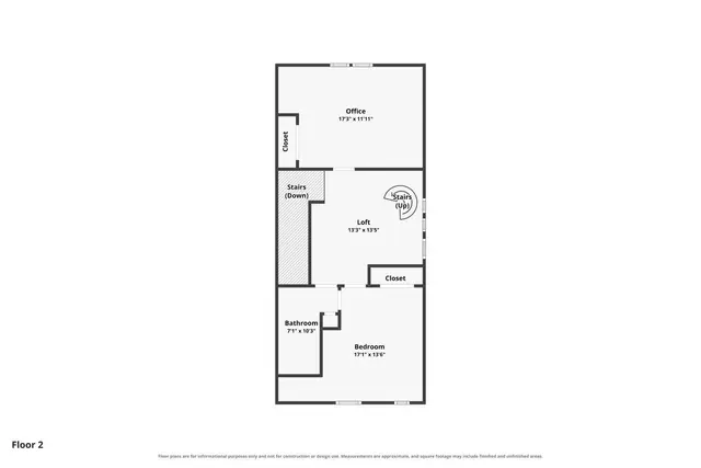 Floor plan of the second floor at 2842 Chilton Road, Appomattox VA