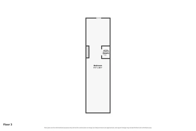 Floor plan of the third floor at 2842 Chilton Road, Appomattox VA
