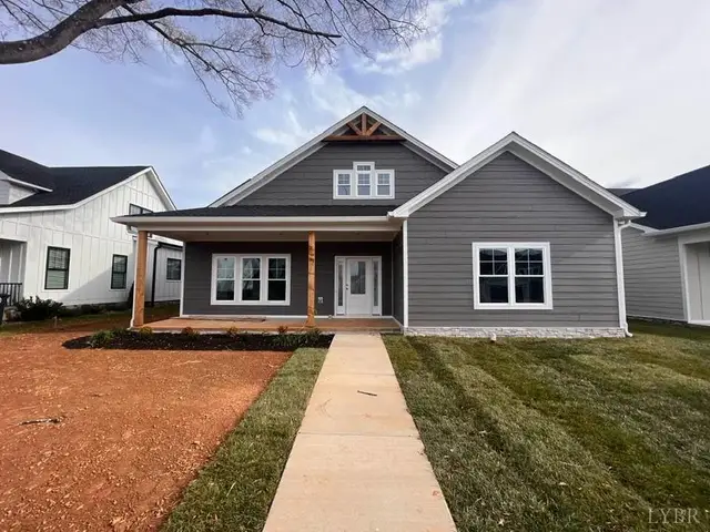 Front of the gray house with a covered front porch and walkway at 710 Elmwood Avenue, Lynchburg VA